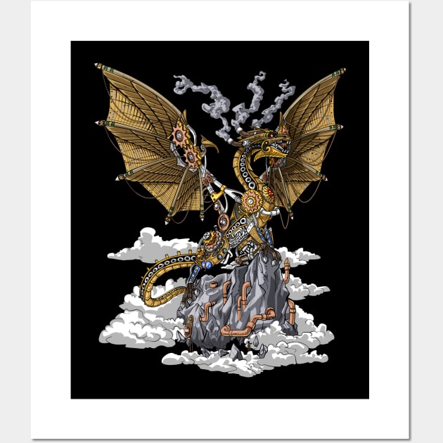 Steampunk Dragon Wall Art by underheaven